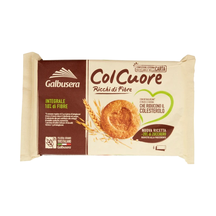 Galbusera ColCuore Ricchi di Fibre con Betaglucani* d'Orzo e d'Avena 6 x 50 g