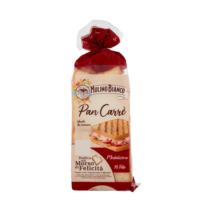 Mulino Bianco Pan Carrè Pane Ideale per Toast 16 fette 285g