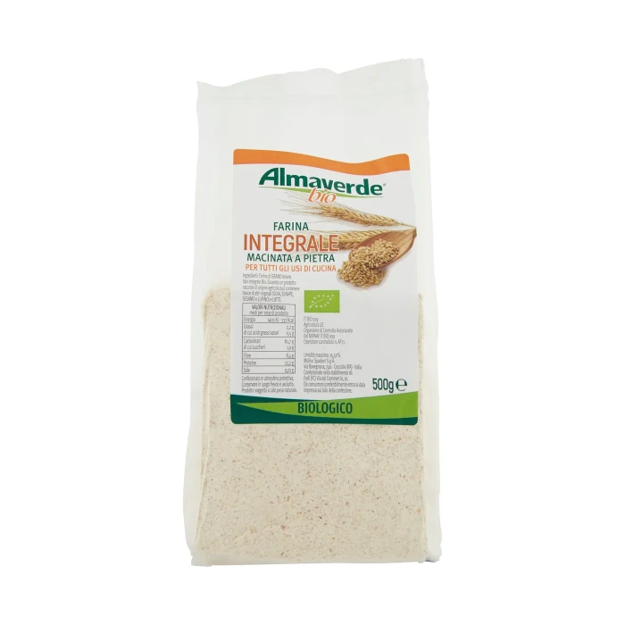 Almaverde bio Farina Integrale Macinata a Pietra 500 g