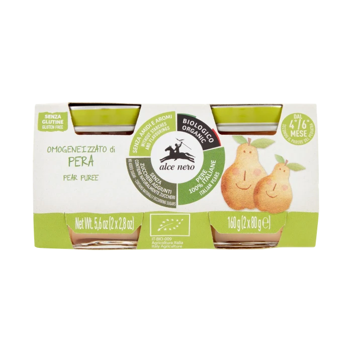 alce nero Omogeneizzato di Pera 2 x 80 g