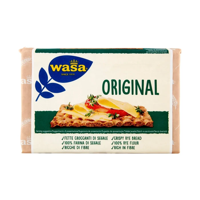 Wasa Original Cracker con 100% Farina di Segale Ricchi di Fibre 275g