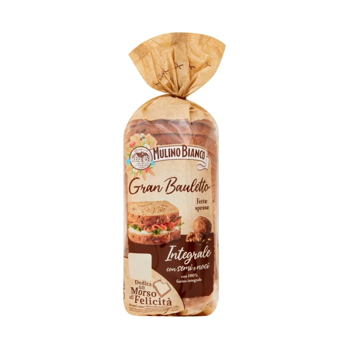 Mulino Bianco Gran Bauletto Pane Integrale con Semi e noci 465g