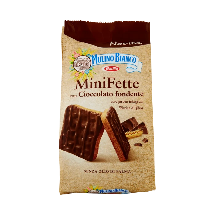 Mulino Bianco Mini Fette con Cioccolato fondente 110 g