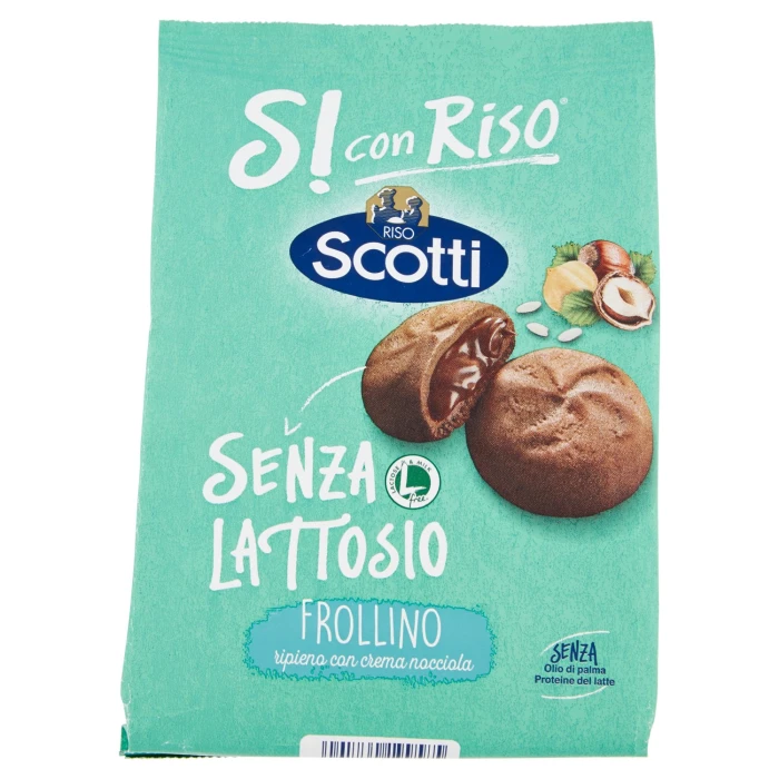 Riso Scotti Si con Riso Senza Lattosio Frollino ripieno con crema nocciola 200 g