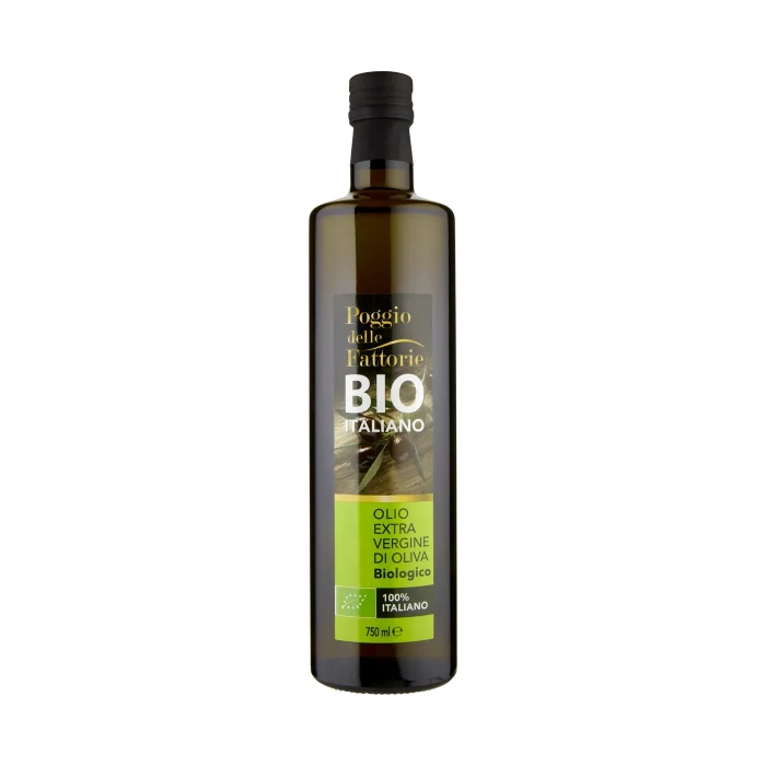 Poggio delle Fattorie Bio Italiano Olio Extra Vergine di Oliva Biologico 100% Italiano 750 ml
