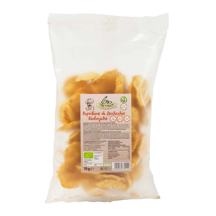 Paprikine di lenticchie biologiche senza glutine 70 g