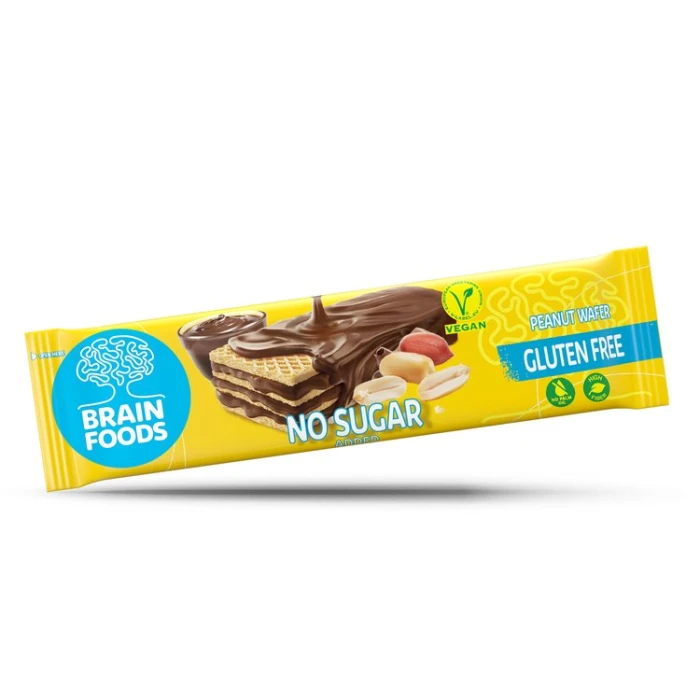 WAFER AGLI ARACHIDI SENZA GLUTINE BRAIN FOODS 40 G