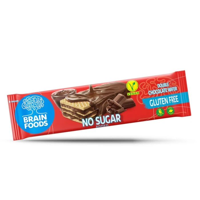 WAFER DOPPIO CIOCCOLATO SENZA GLUTINE BRAIN FOODS 40 G