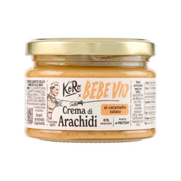 Crema di arachidi al caramello salato "KoRo x Bebe Vio" 500 g