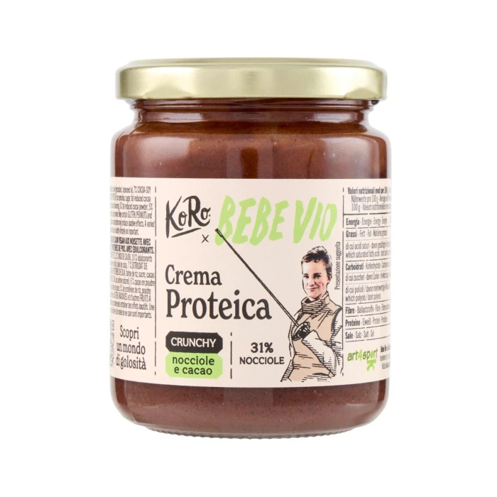 Crema spalmabile proteica crunchy vegan "KoRo x Bebe Vio" 500 g
