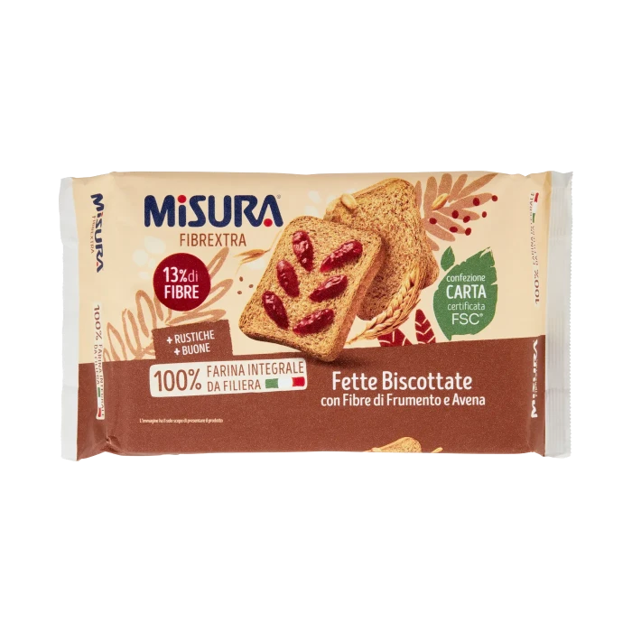 Misura Fibrextra Fette Biscottate con Fibre di Frumento e Avena 320 g