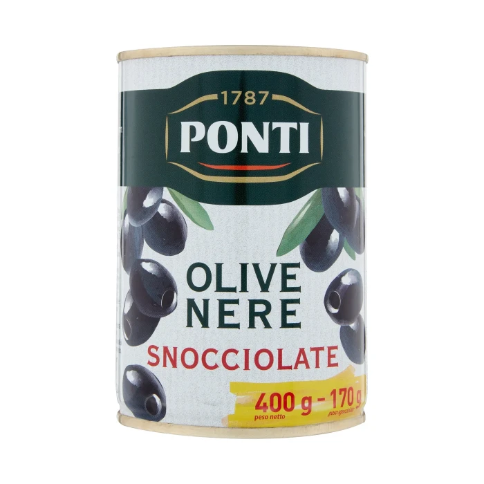 Ponti Olive Nere Snocciolate 400 g