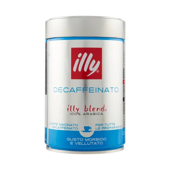 illy Decaffeinato Caffè Macinato Decaffeinato per Tutte le Preparazioni 250 g