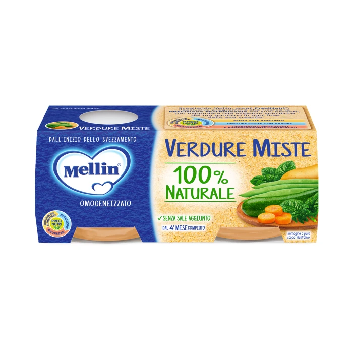 MELLIN Omogeneizzato di Verdure Miste 2 x 80 g
