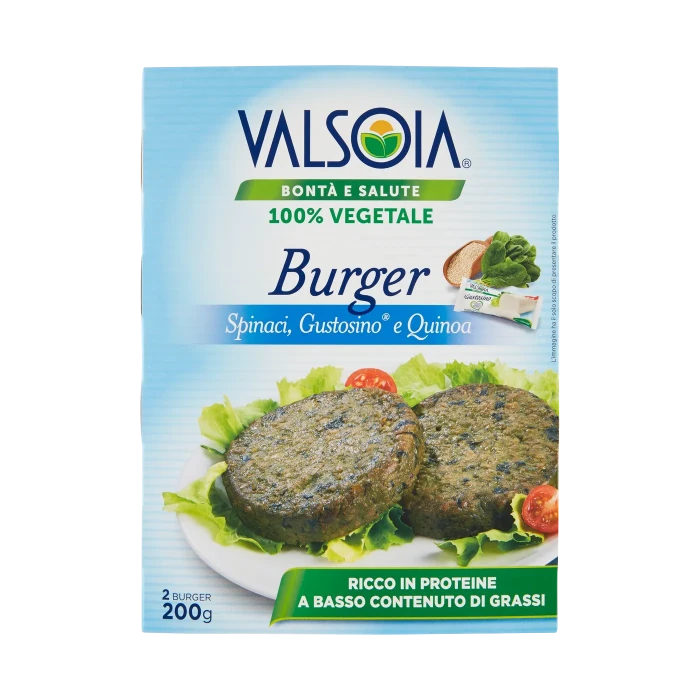 Valsoia Bontà e Salute Burger Spinaci, Gustosino e Quinoa 2 x 100 g