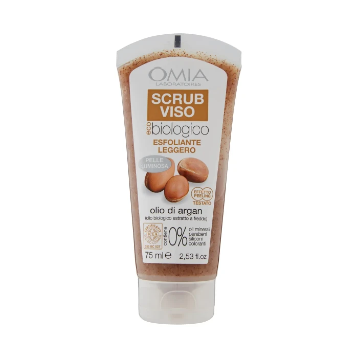 Omia Laboratoires eco biologico Scrub Viso Esfoliante Leggero olio di argan 75 ml