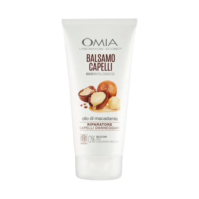 Omia Laboratori Ecobio Balsamo Capelli ecobiologico olio di macadamia Riparatore 180 ml